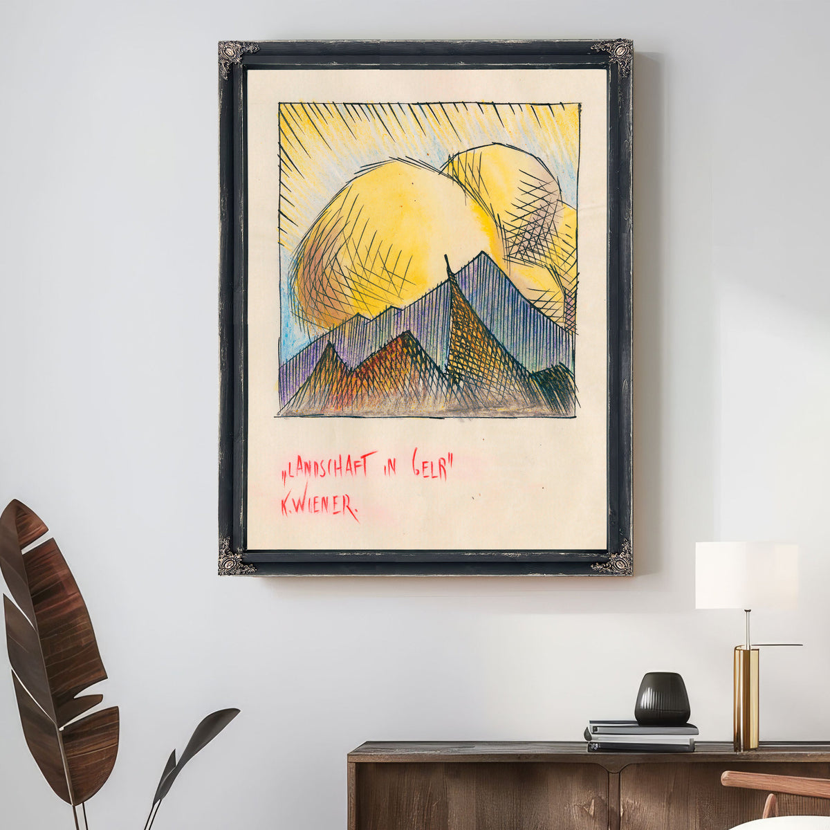 Landschaft Gelb Around 1921 By Karl Wiener