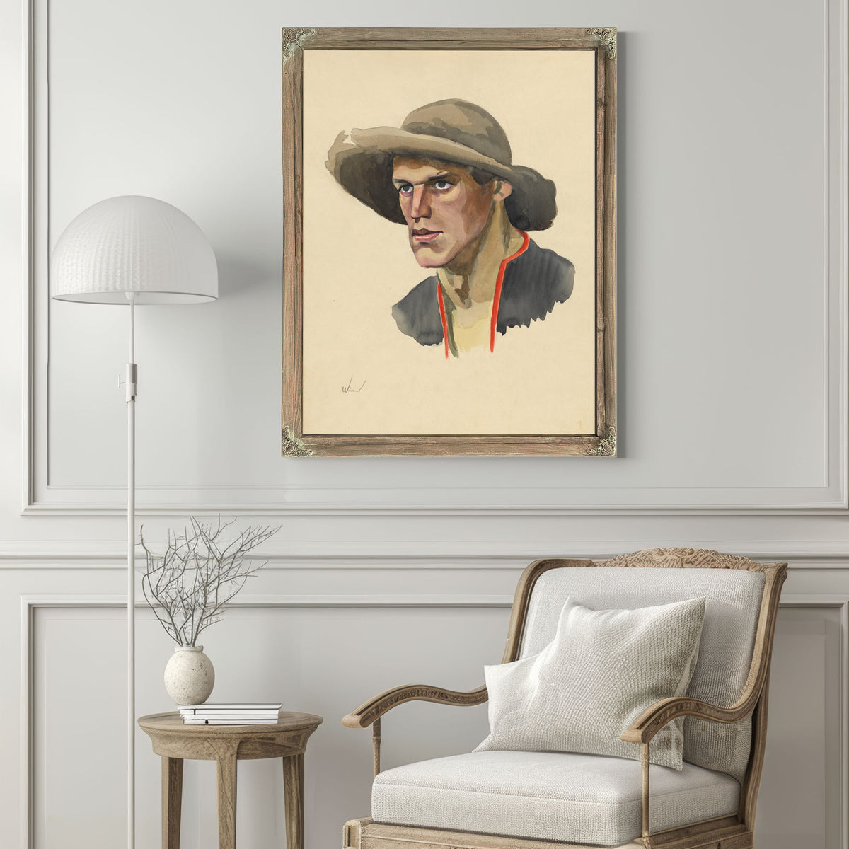 Mannliches Portrat Ca 1928 By Karl Wiener