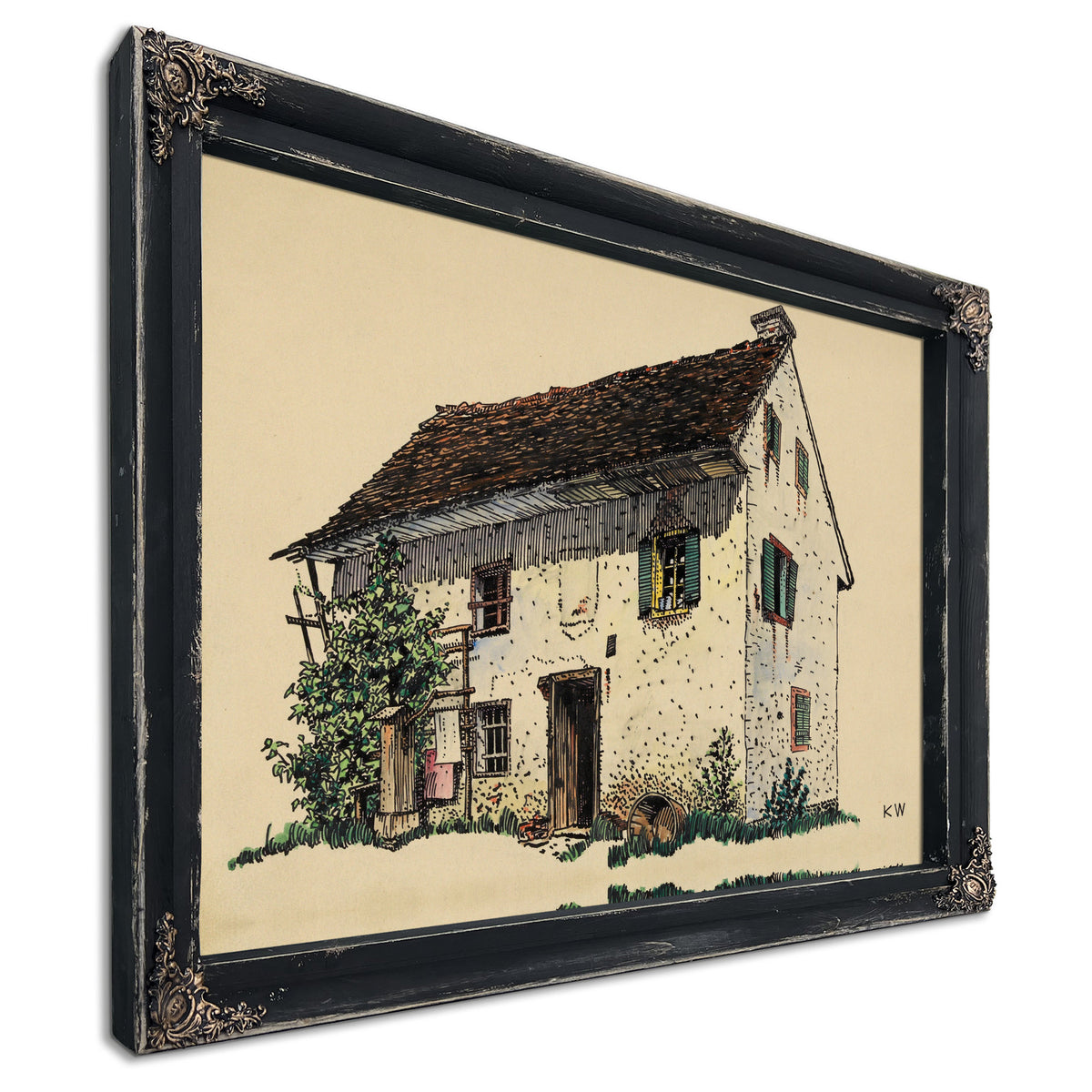 Ohne Titel Bauernhaus Around 1924 By Karl Wiener