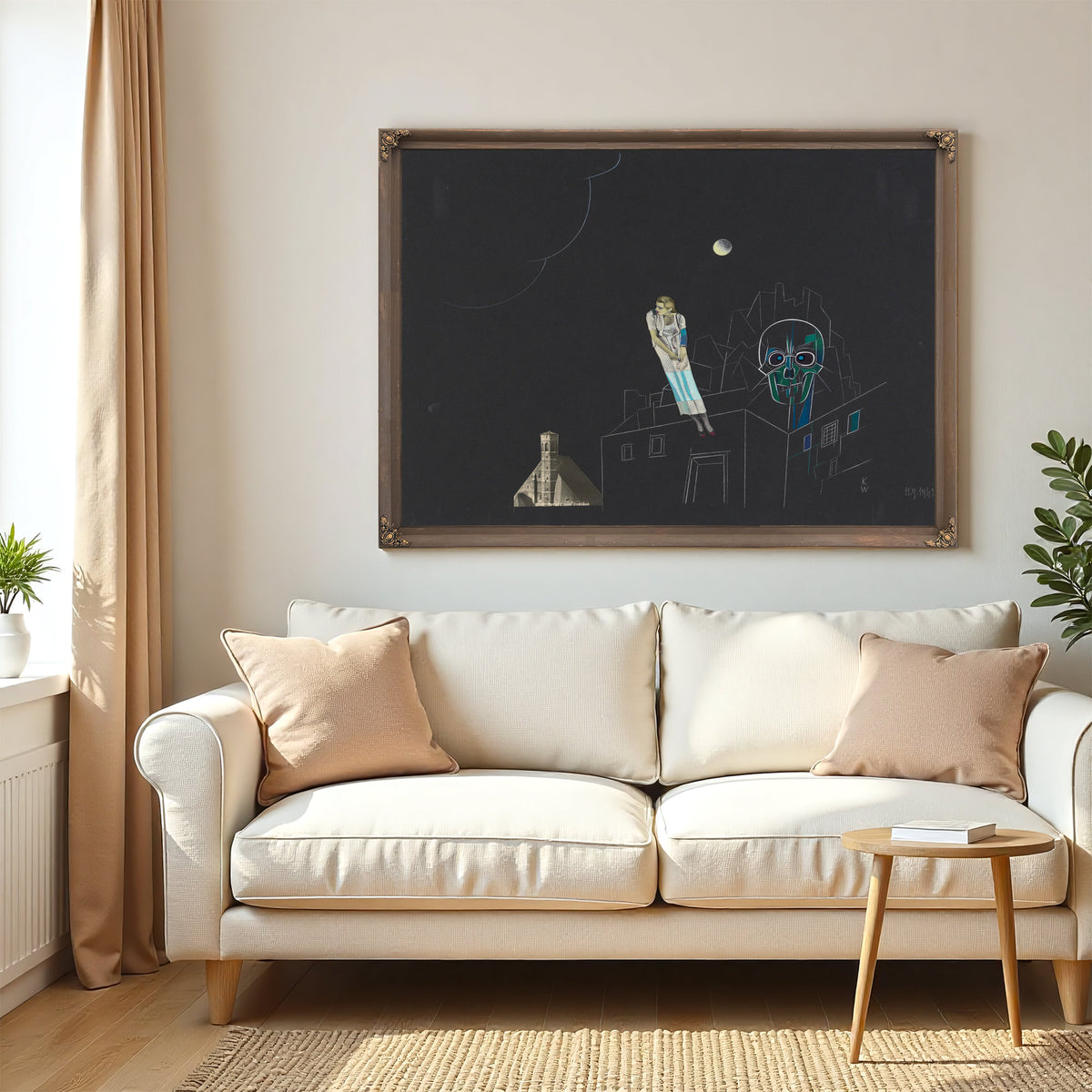 Ohne Titel Collage Frau Mond Und By Karl Wiener