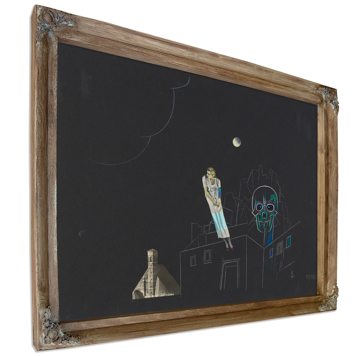 Ohne Titel Collage Frau Mond Und By Karl Wiener