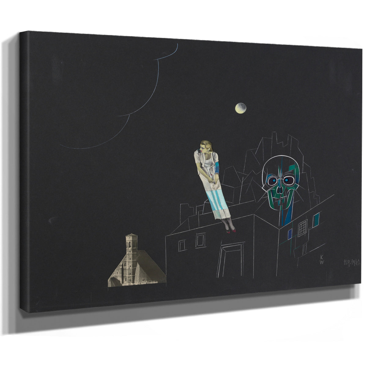 Ohne Titel Collage Frau Mond Und By Karl Wiener
