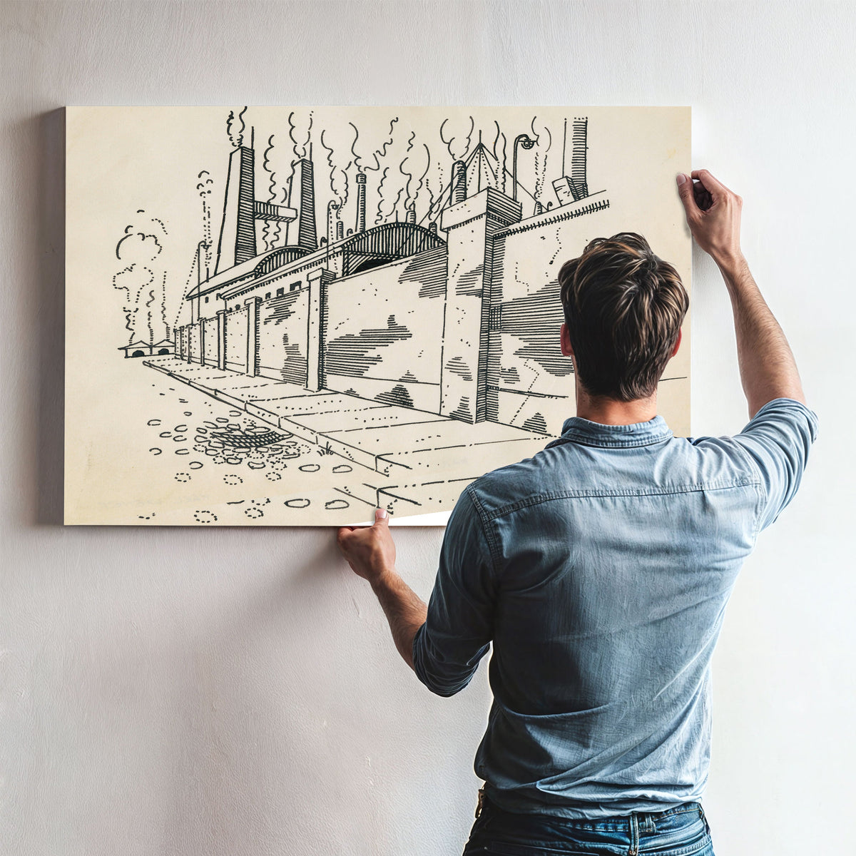 Ohne Titel Fabrik Mit Rauchenden By Karl Wiener
