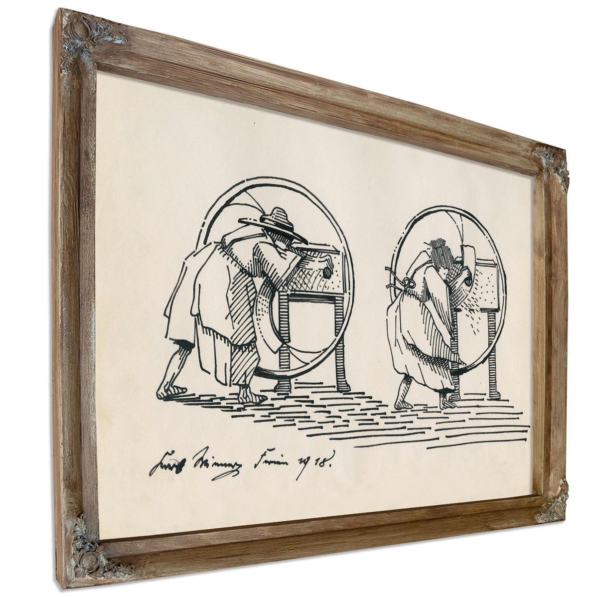 Ohne Titel Frau Beim Arbeiten 1918 By Karl Wiener