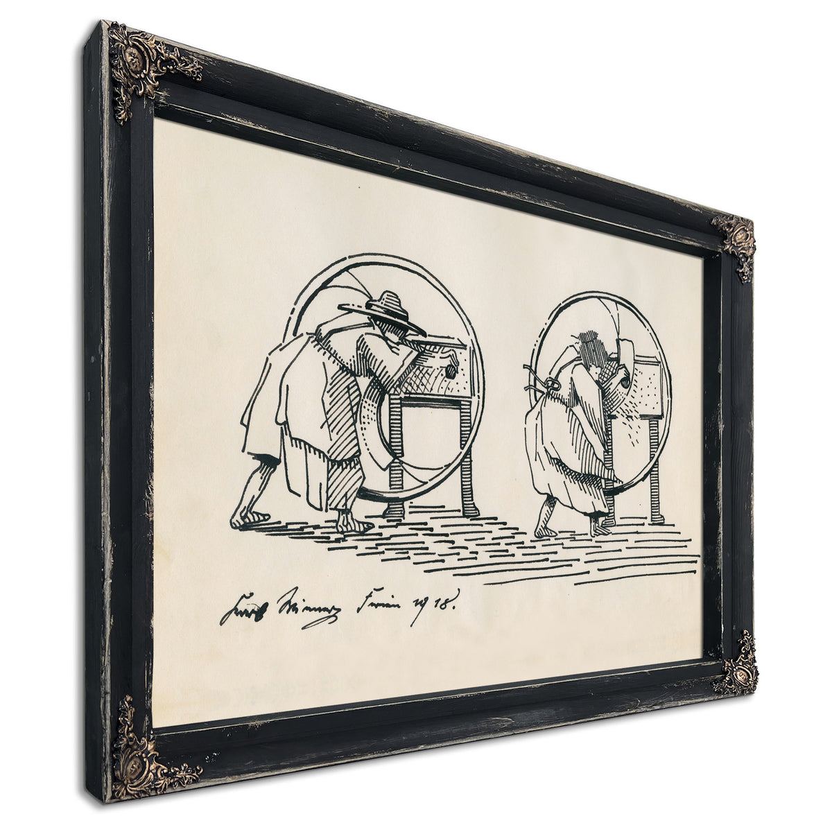 Ohne Titel Frau Beim Arbeiten 1918 By Karl Wiener