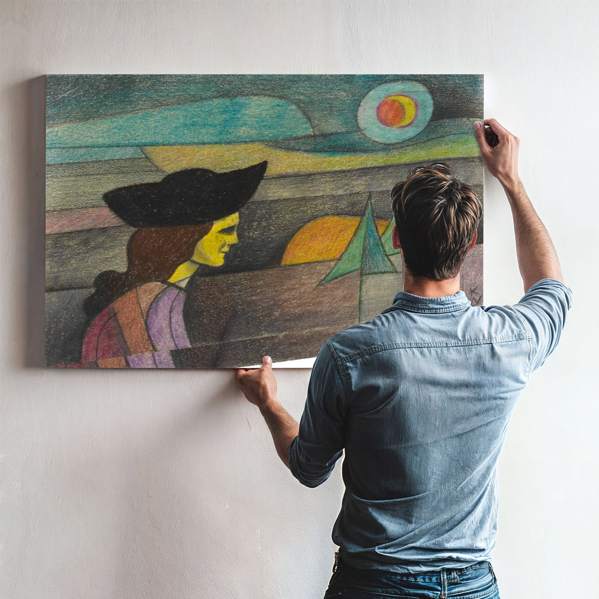 Ohne Titel Frau Mit Schwarzem Hut 1940 By Karl Wiener