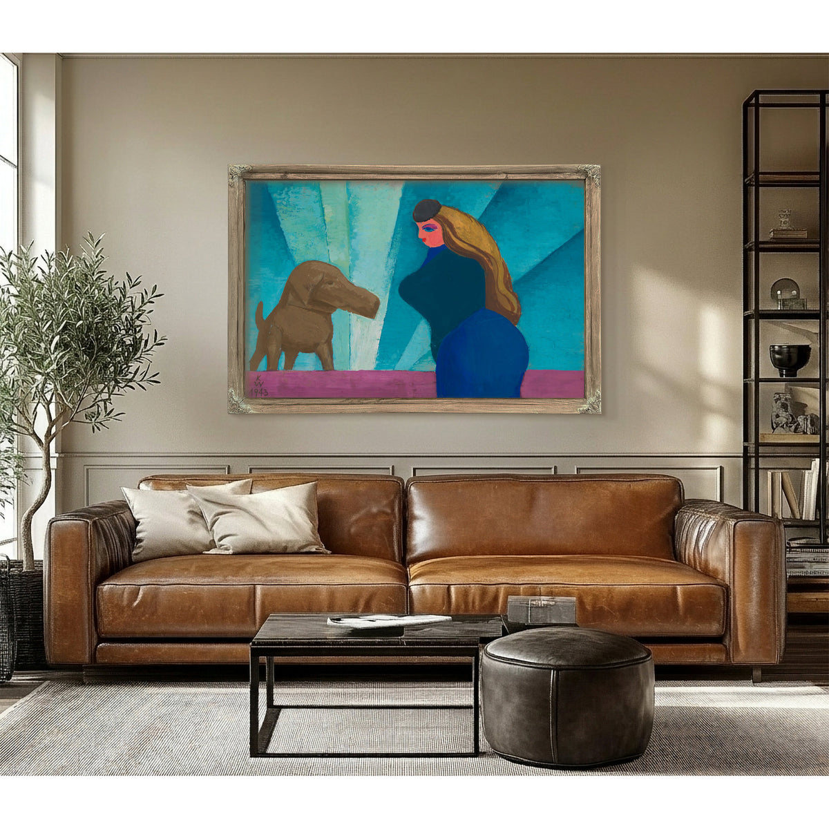 Ohne Titel Frau Und Hund 1943 By Karl Wiener