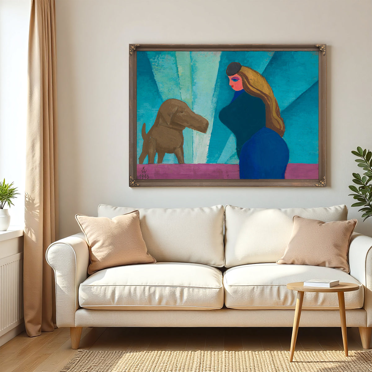 Ohne Titel Frau Und Hund 1943 By Karl Wiener