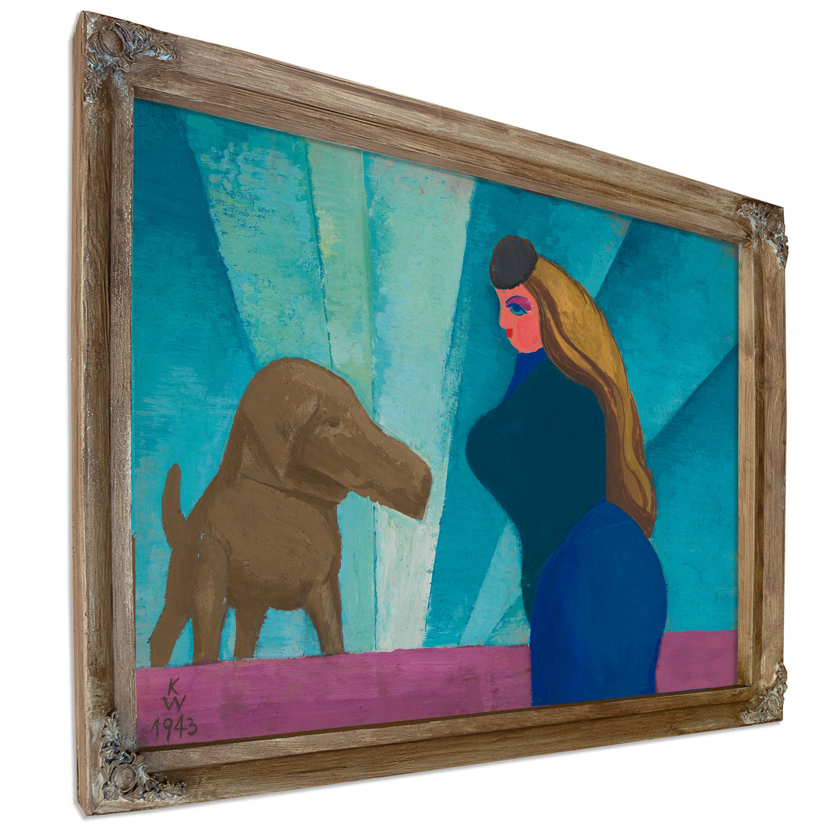 Ohne Titel Frau Und Hund 1943 By Karl Wiener