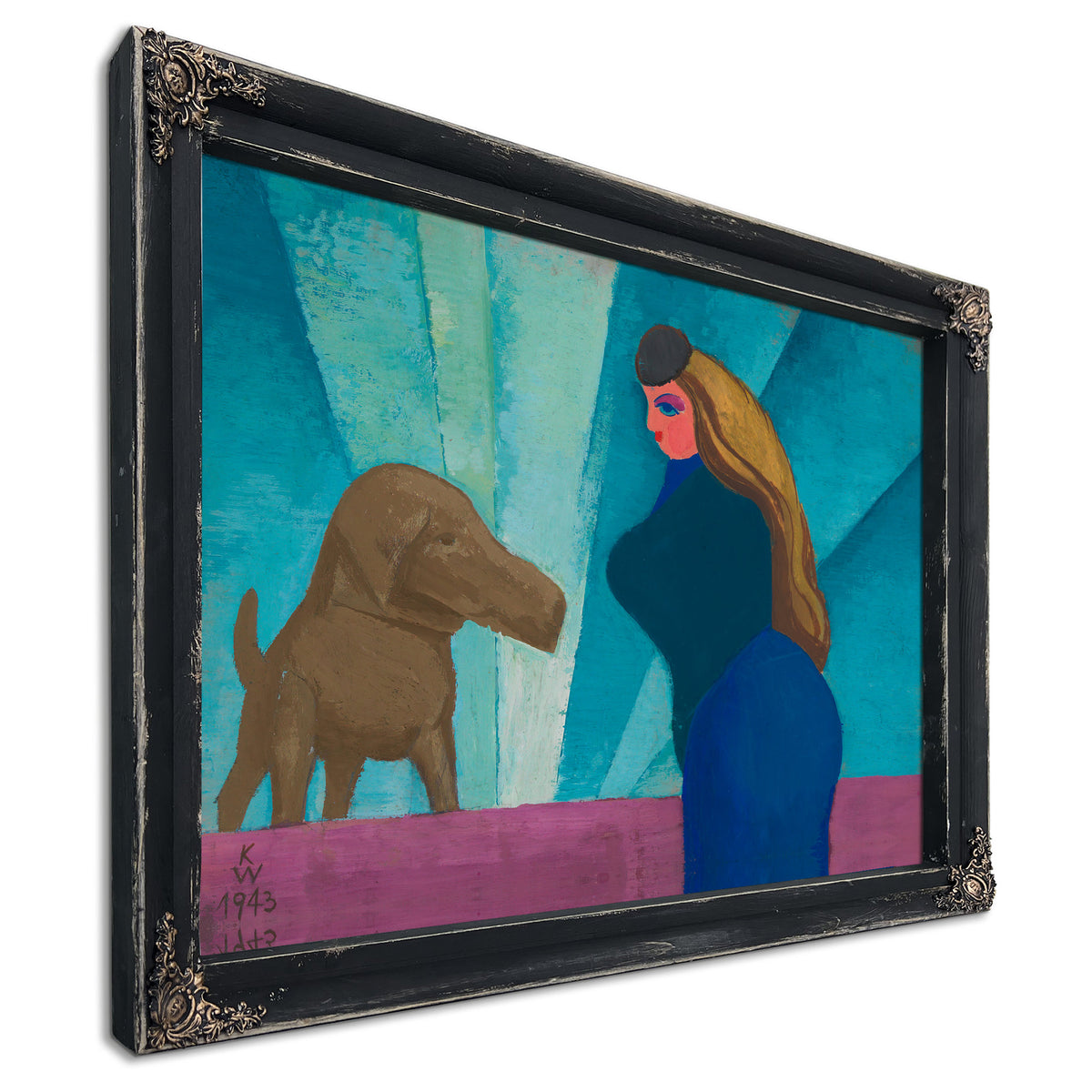 Ohne Titel Frau Und Hund 1943 By Karl Wiener