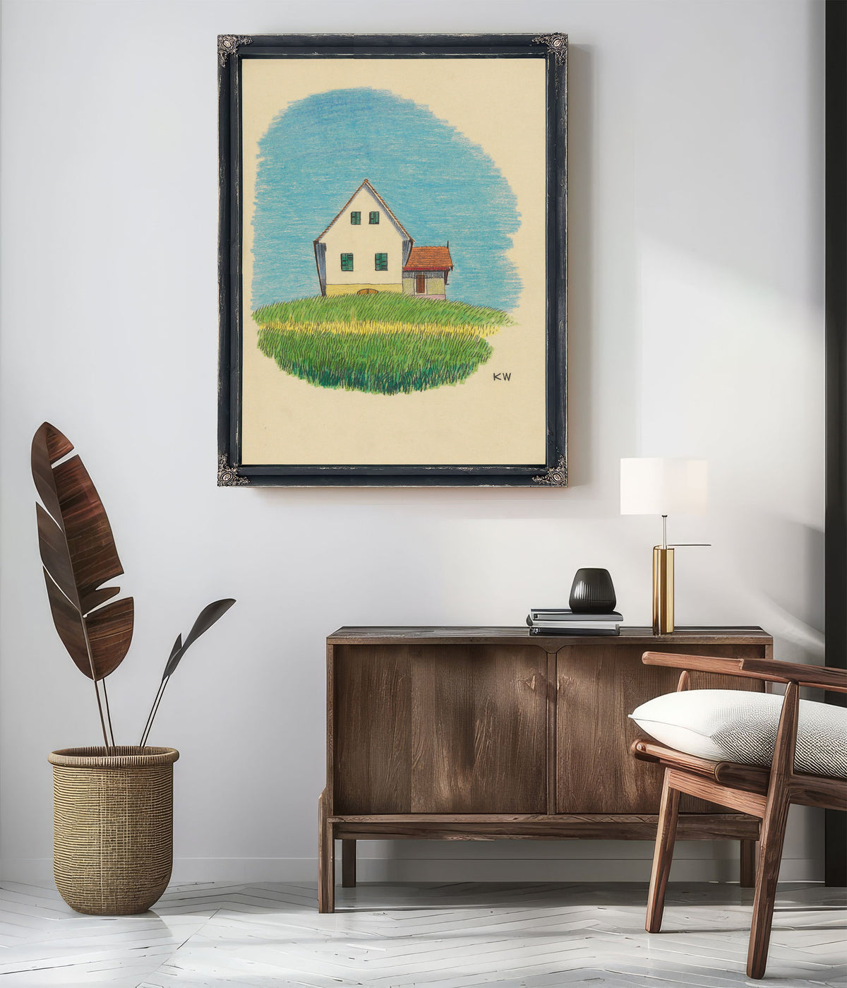 Untitled Haus Wiese Around 1924 By Karl Wiener