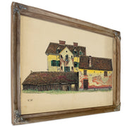 Ohne Titel Hauser Mit Holzscheune By Karl Wiener