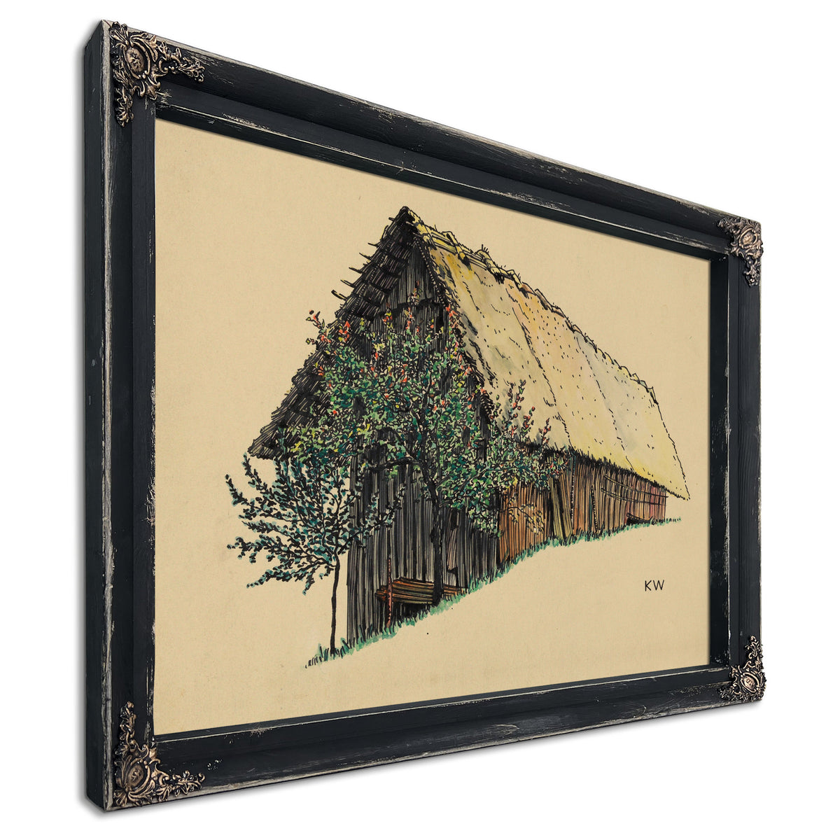 Ohne Titel Holzscheune Around 1924 By Karl Wiener