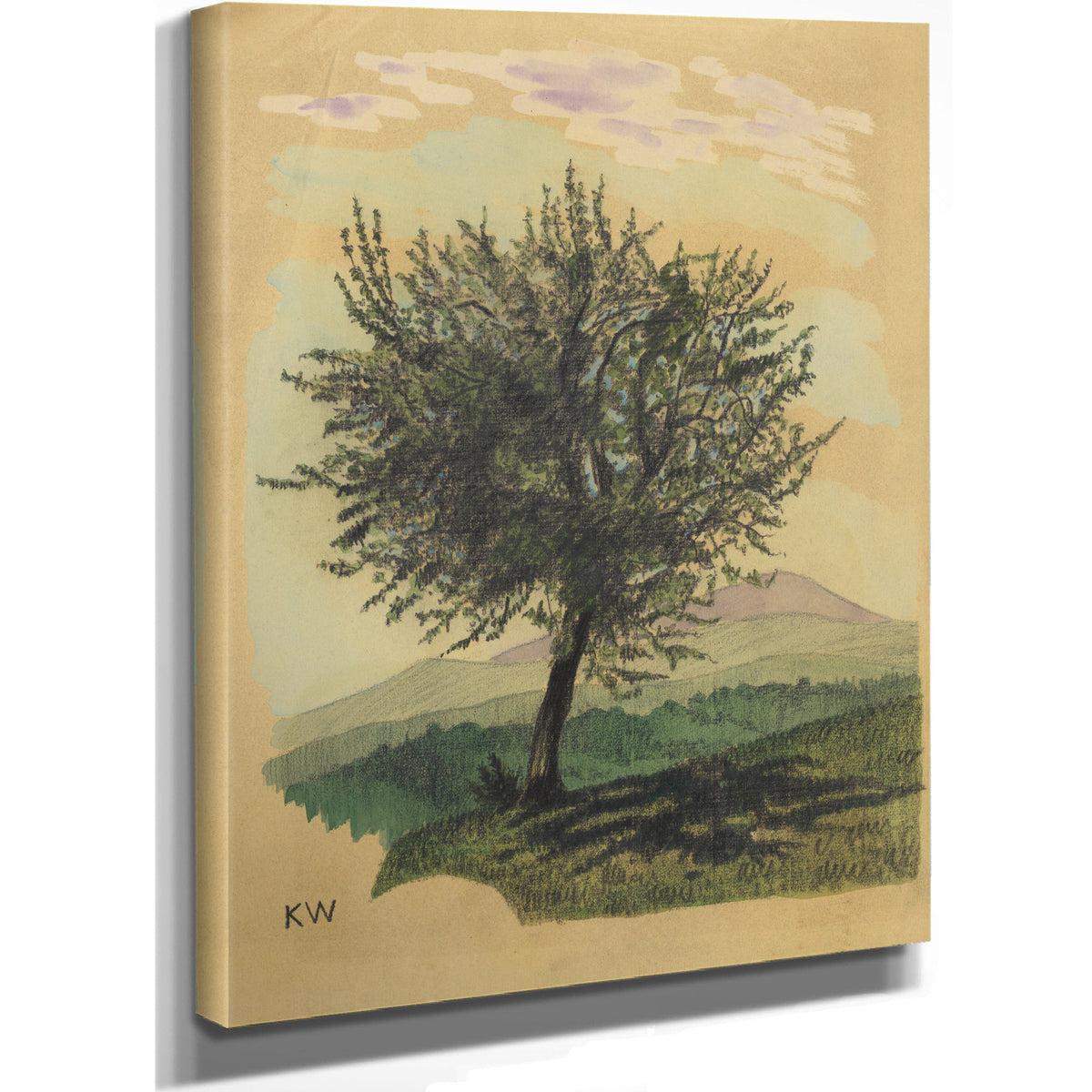 Untitled Laubbaum Landschaft Around By Karl Wiener