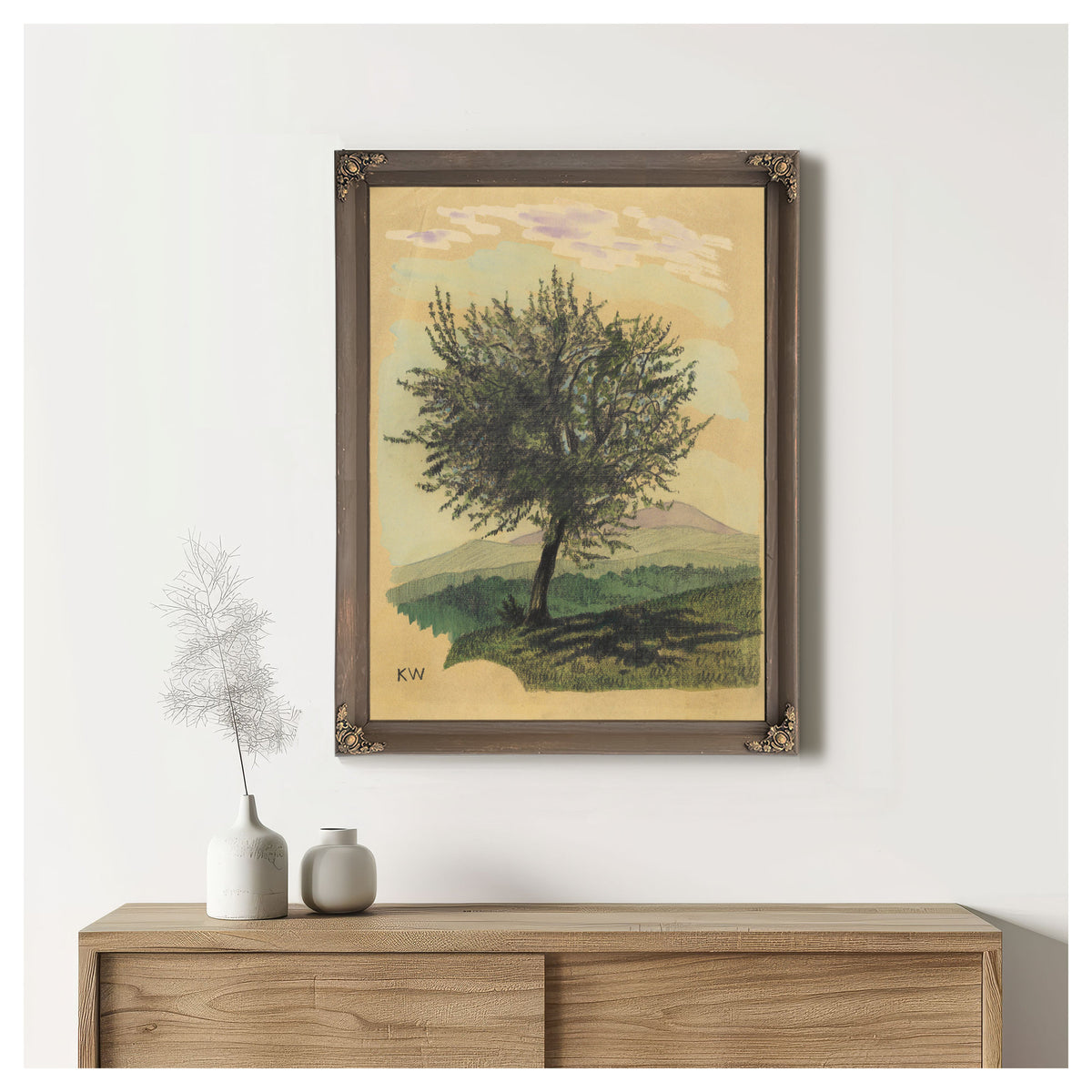 Untitled Laubbaum Landschaft Around By Karl Wiener