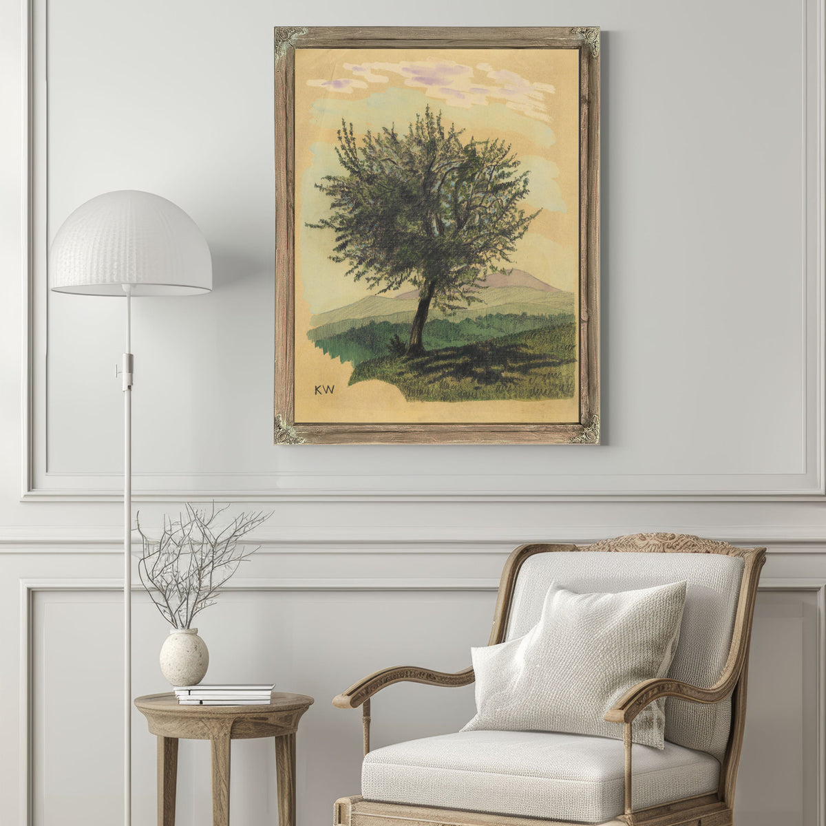 Untitled Laubbaum Landschaft Around By Karl Wiener