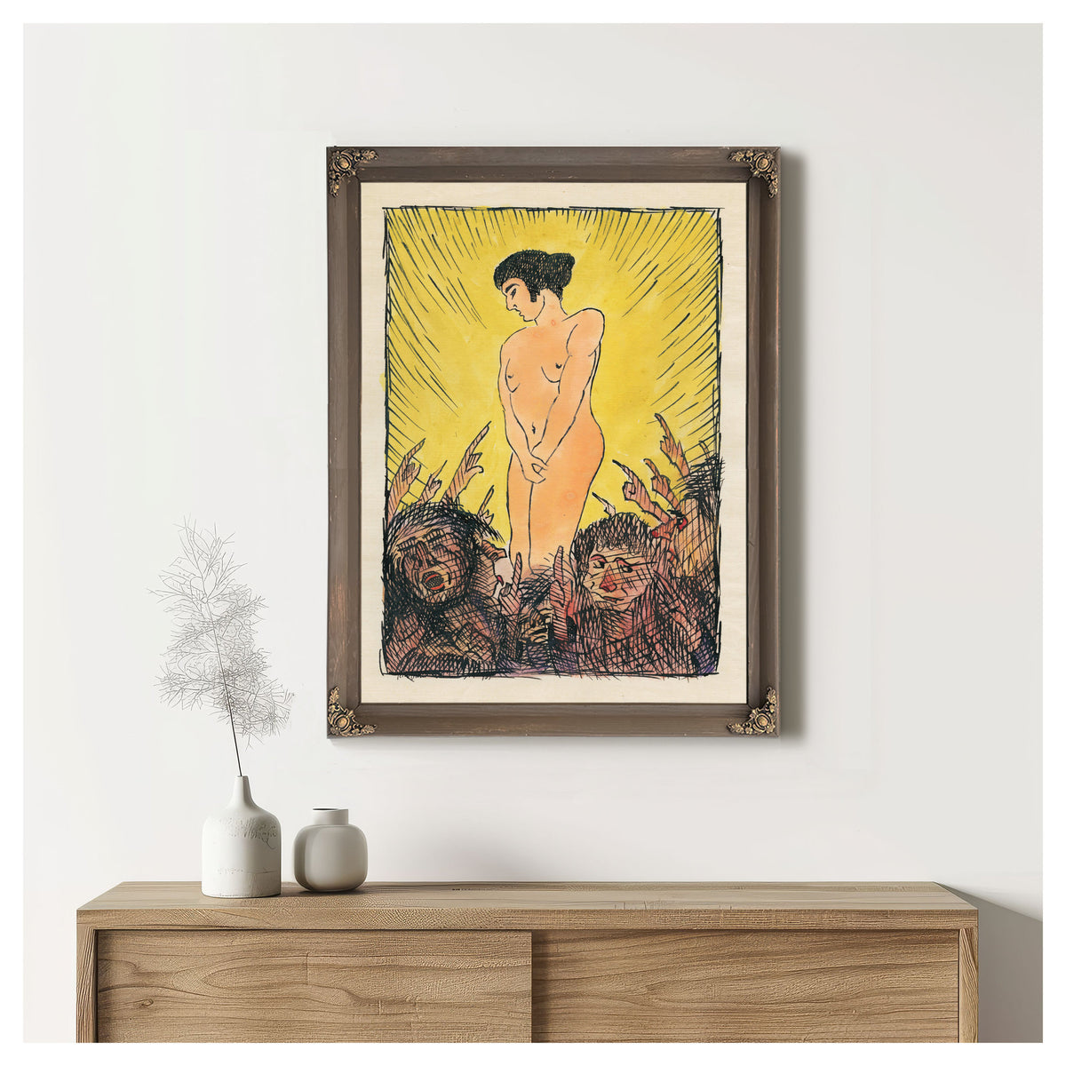 Untitled Nackte Frauenfigur Around By Karl Wiener
