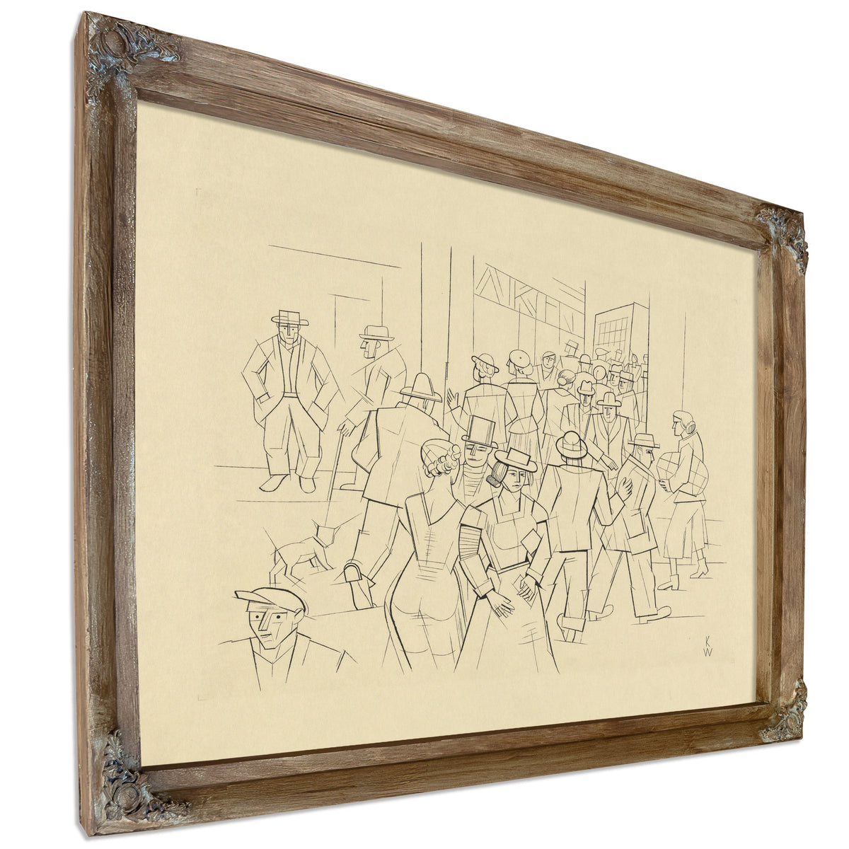 Ohne Titel Passanten Around 1933 By Karl Wiener