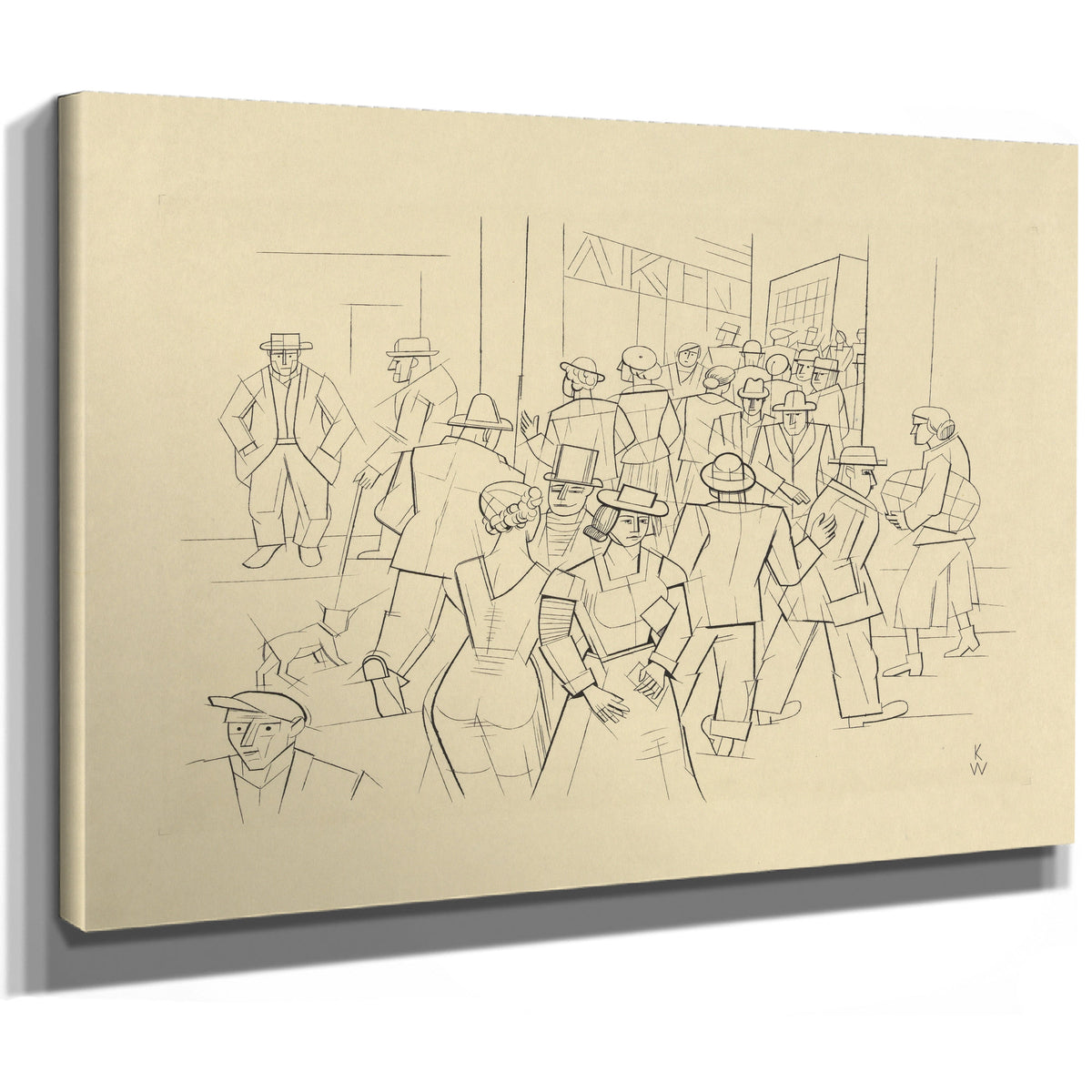Ohne Titel Passanten Around 1933 By Karl Wiener