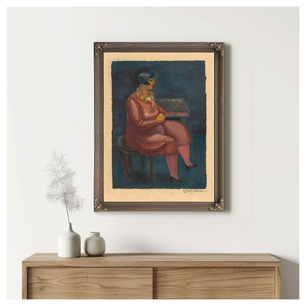 Untitled Sitzende Frau Ca 1930 By Karl Wiener