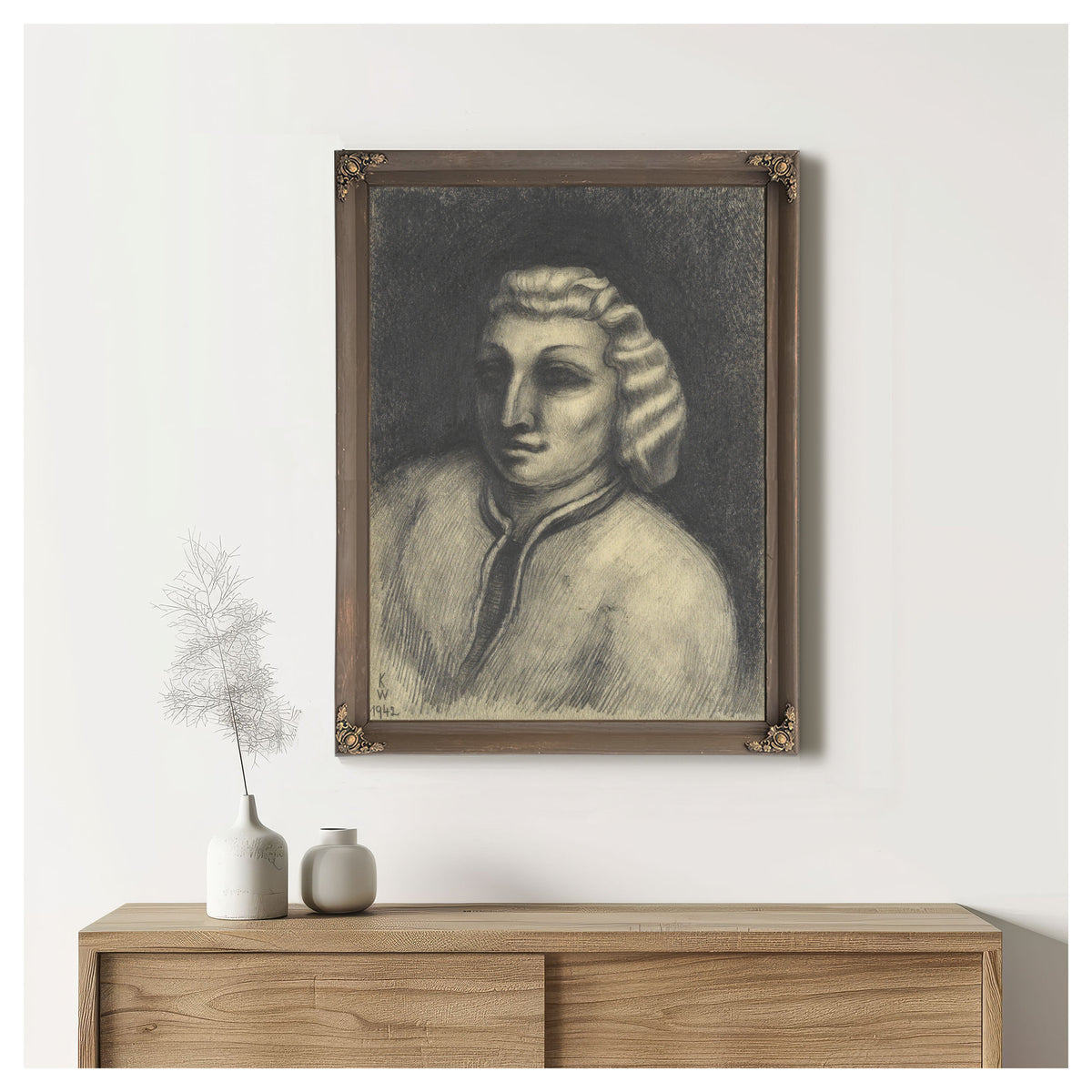 Untitled Weibliches Portrat By Karl Wiener