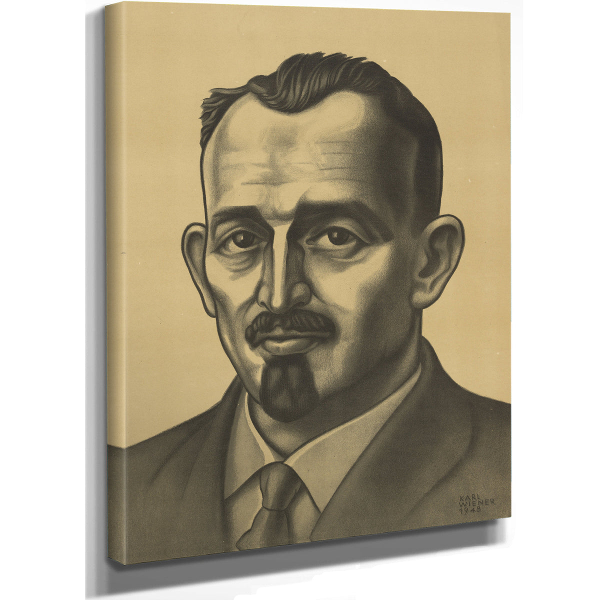 Portrait Eines Mannes By Karl Wiener