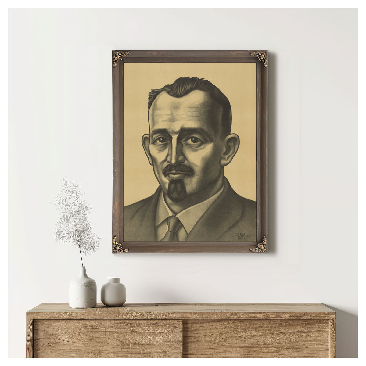 Portrait Eines Mannes By Karl Wiener