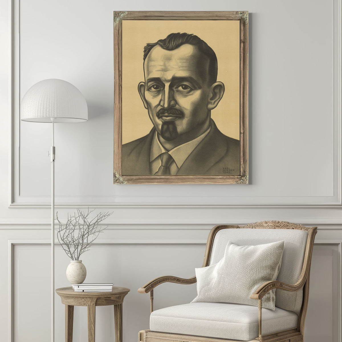 Portrait Eines Mannes By Karl Wiener