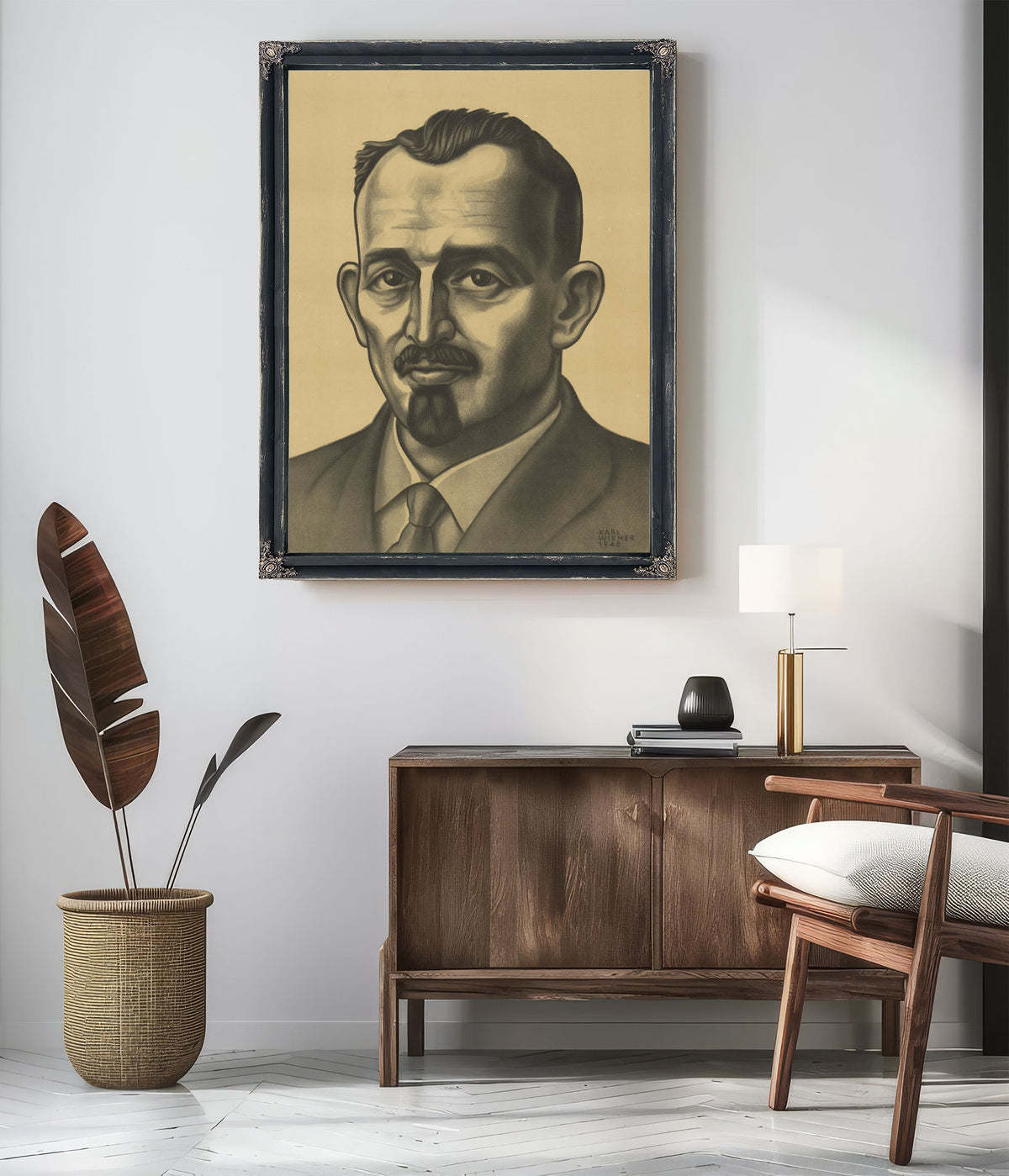 Portrait Eines Mannes By Karl Wiener