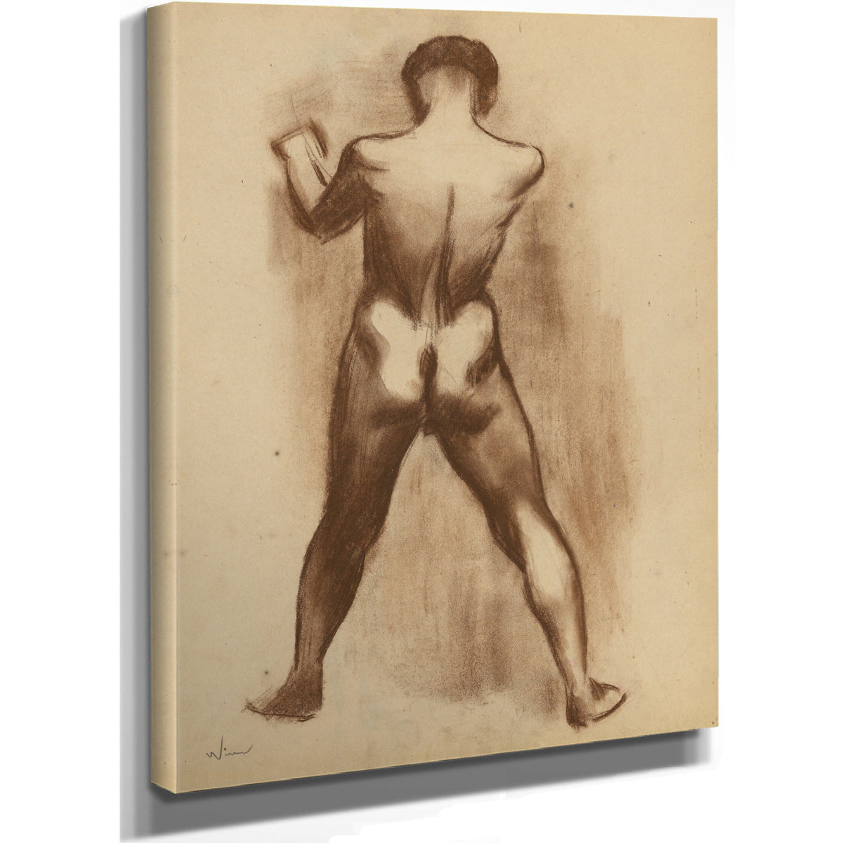 Stehender Mannlicher Akt By Karl Wiener