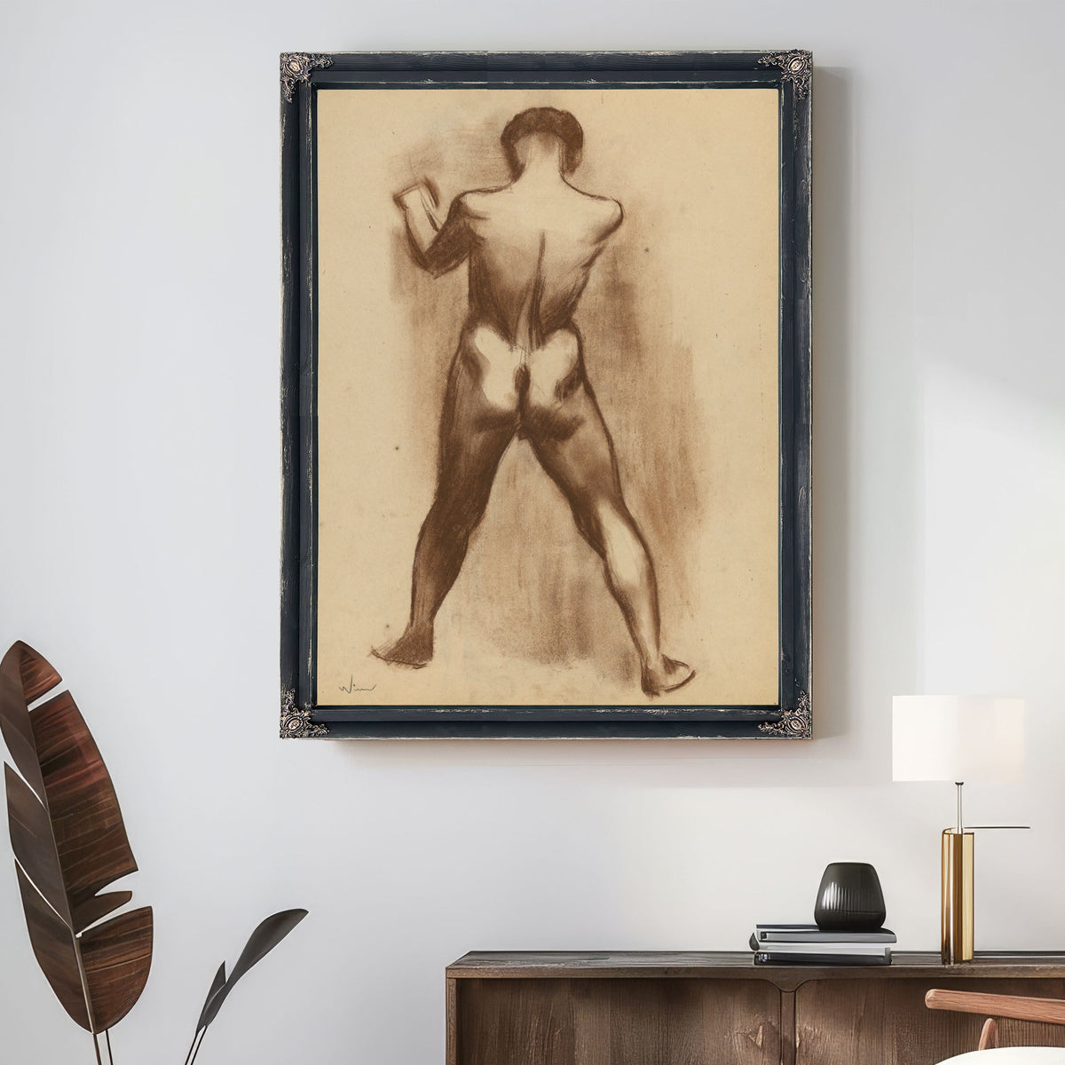 Stehender Mannlicher Akt By Karl Wiener