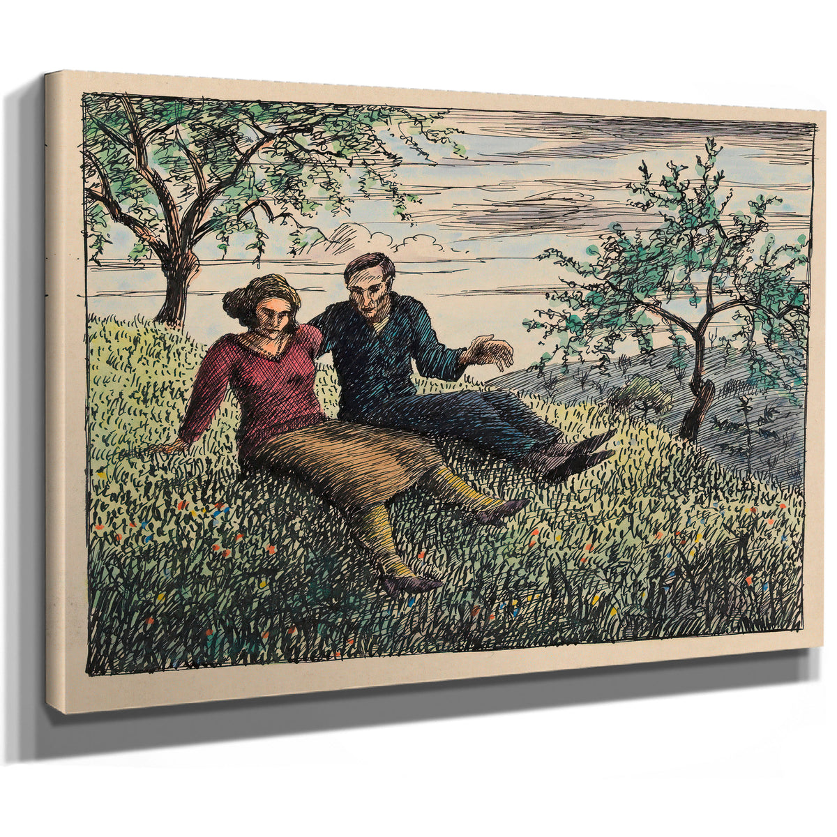 Unterredung Im Grase Ca 1925 By Karl Wiener