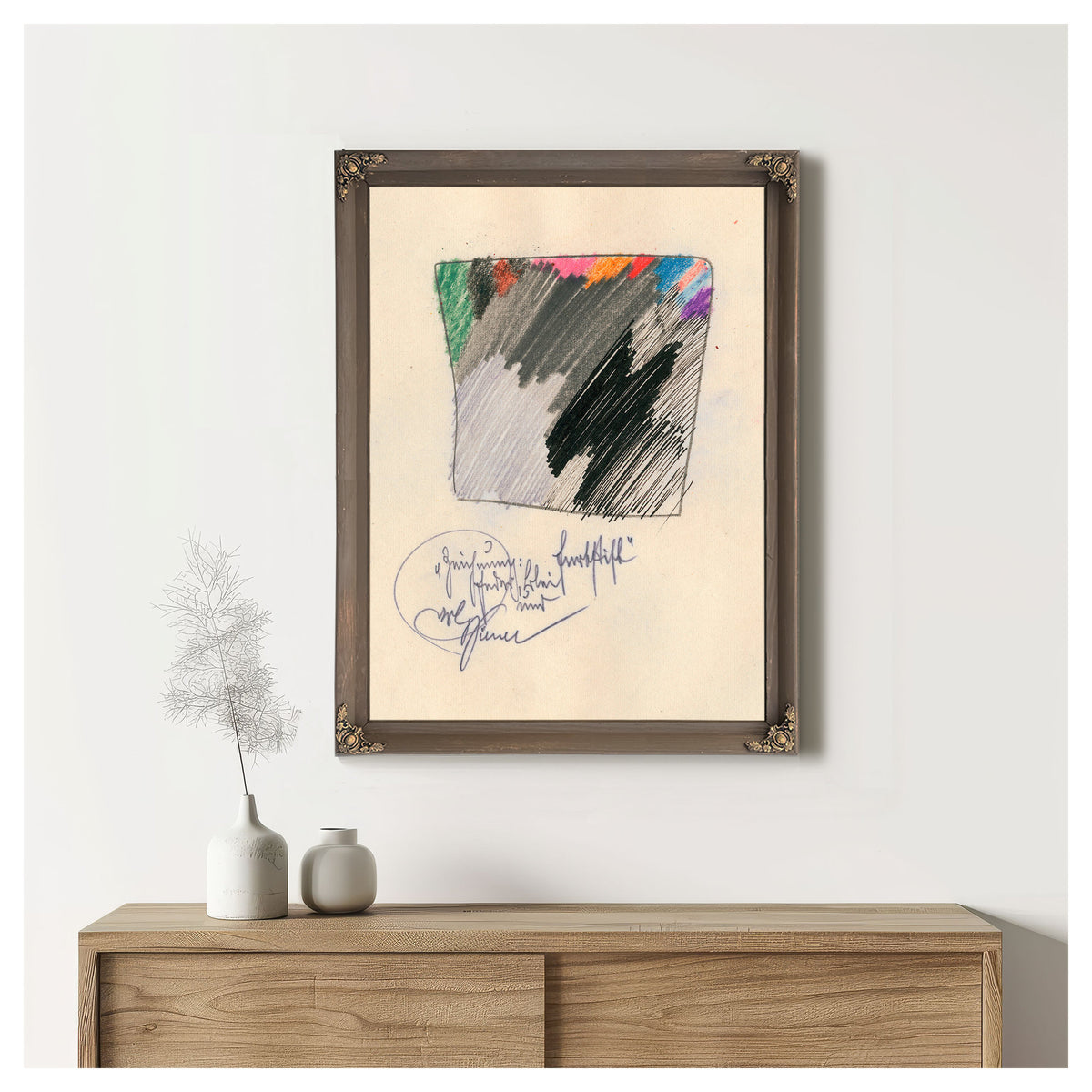 Zeichnung Feder Blei Und Farbstift By Karl Wiener