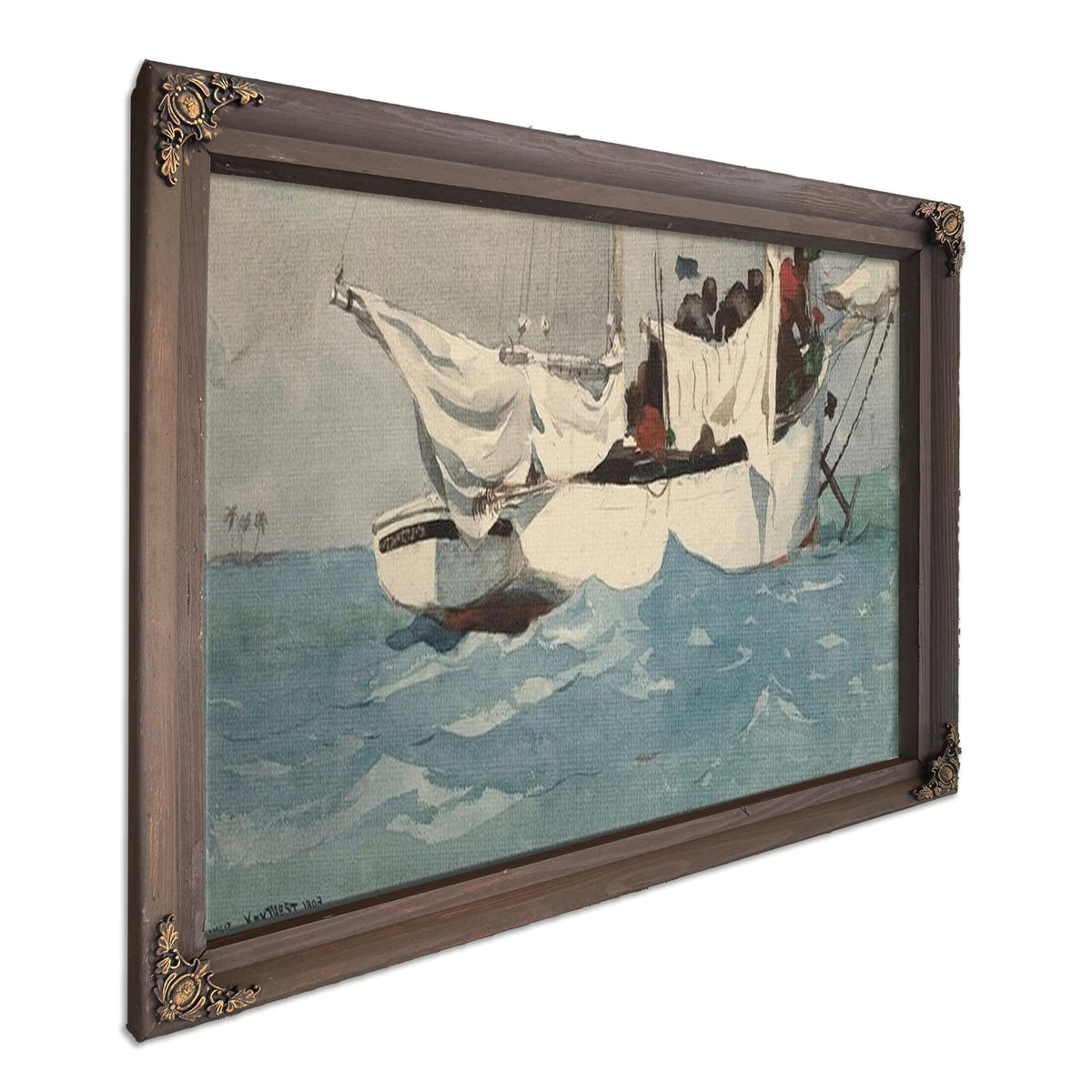 Key West, Hauling Anchor By Winslow Homer