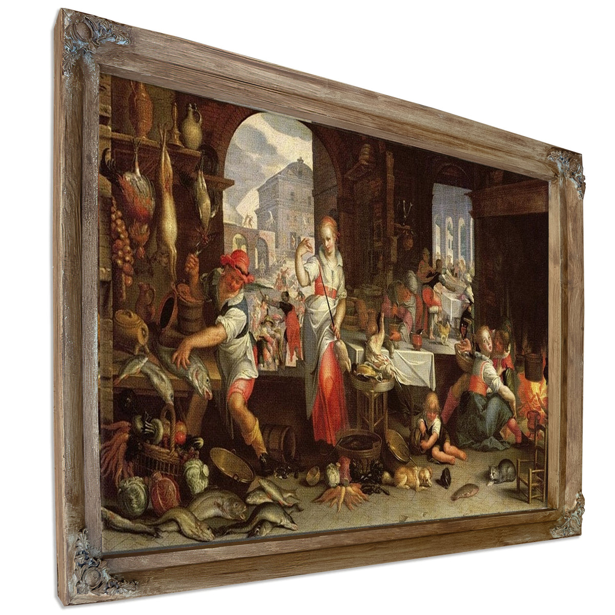 Kitchen Scene With The Parable Of The Feast By Joachim Wtewael