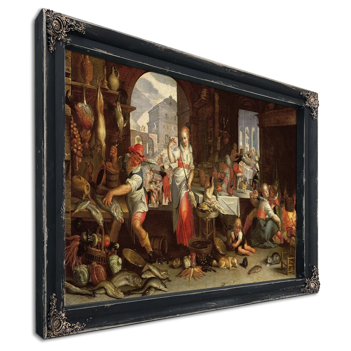 Kitchen Scene With The Parable Of The Feast By Joachim Wtewael