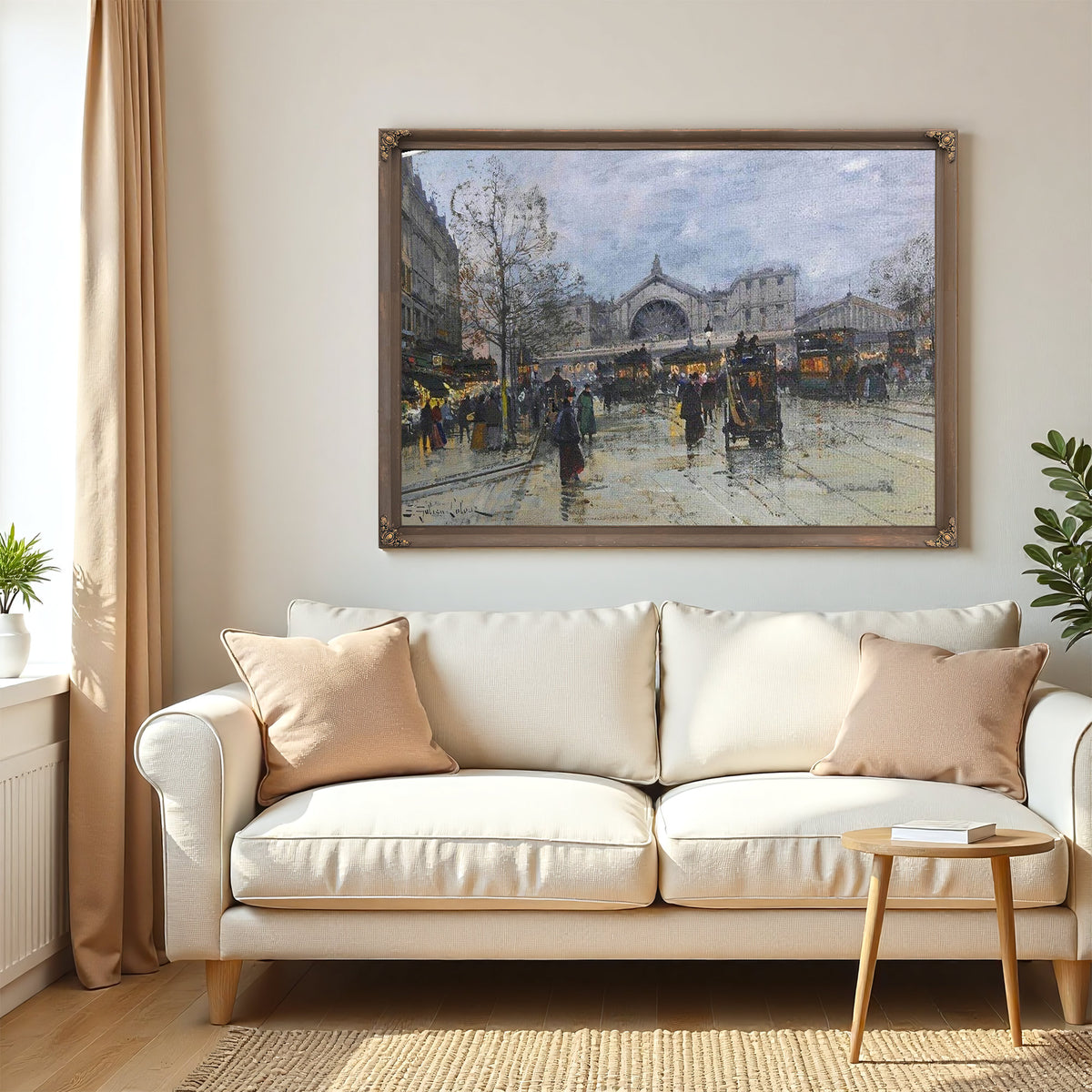 La Gare De Lest By Eugene Galien Laloue