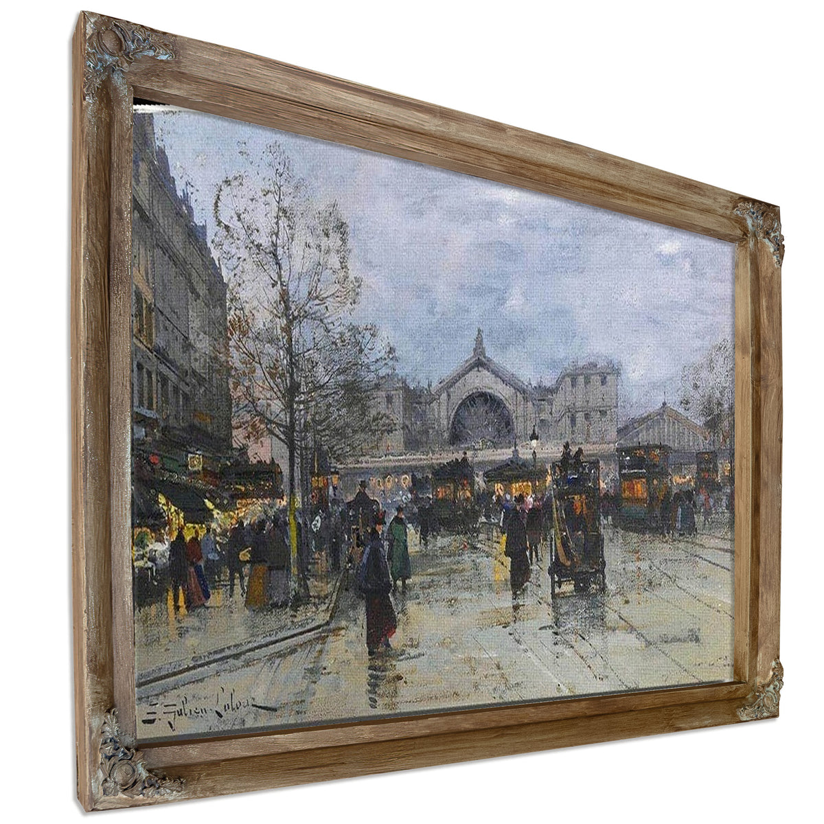 La Gare De Lest By Eugene Galien Laloue