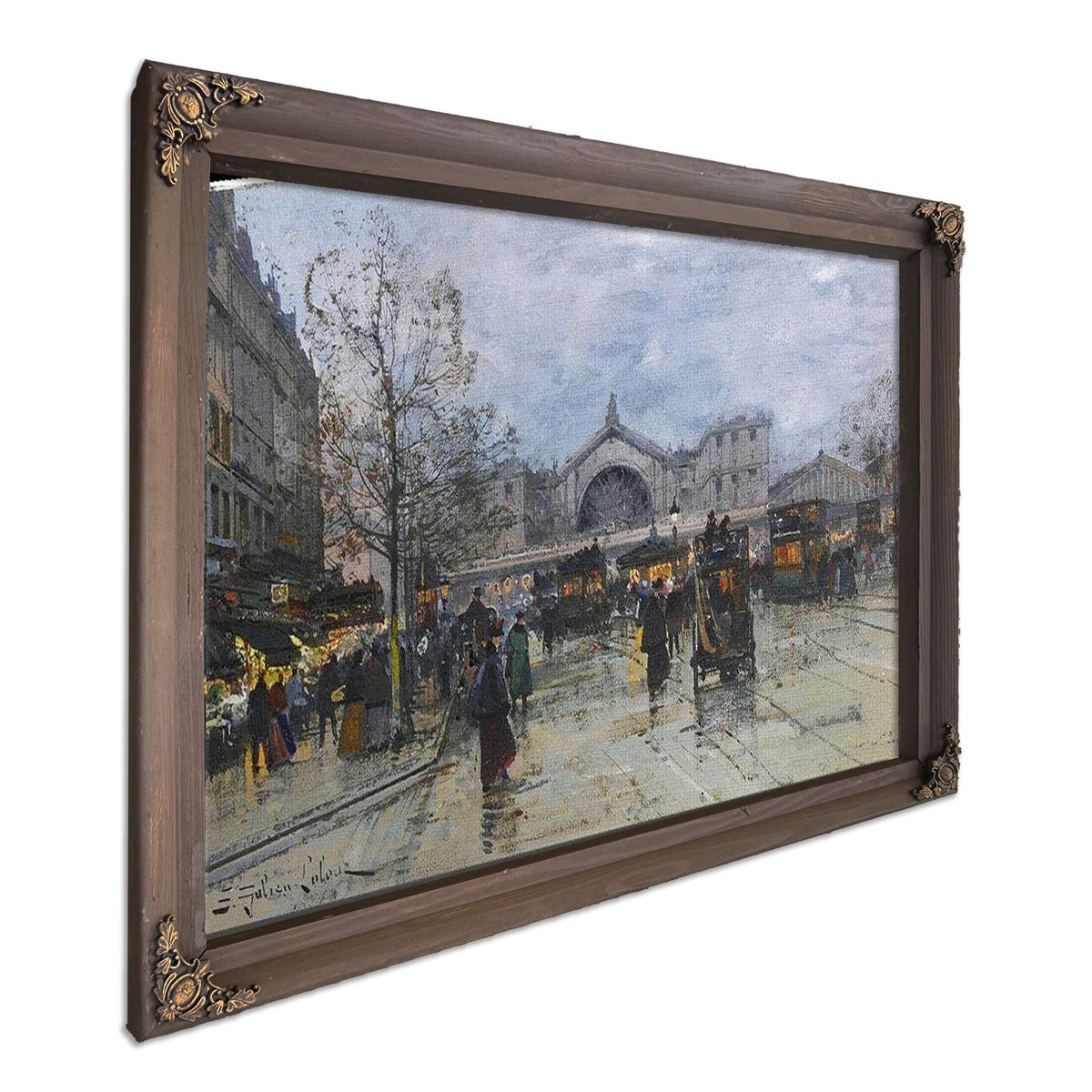 La Gare De Lest By Eugene Galien Laloue