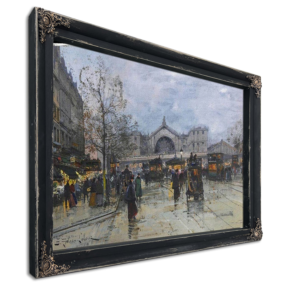 La Gare De Lest By Eugene Galien Laloue