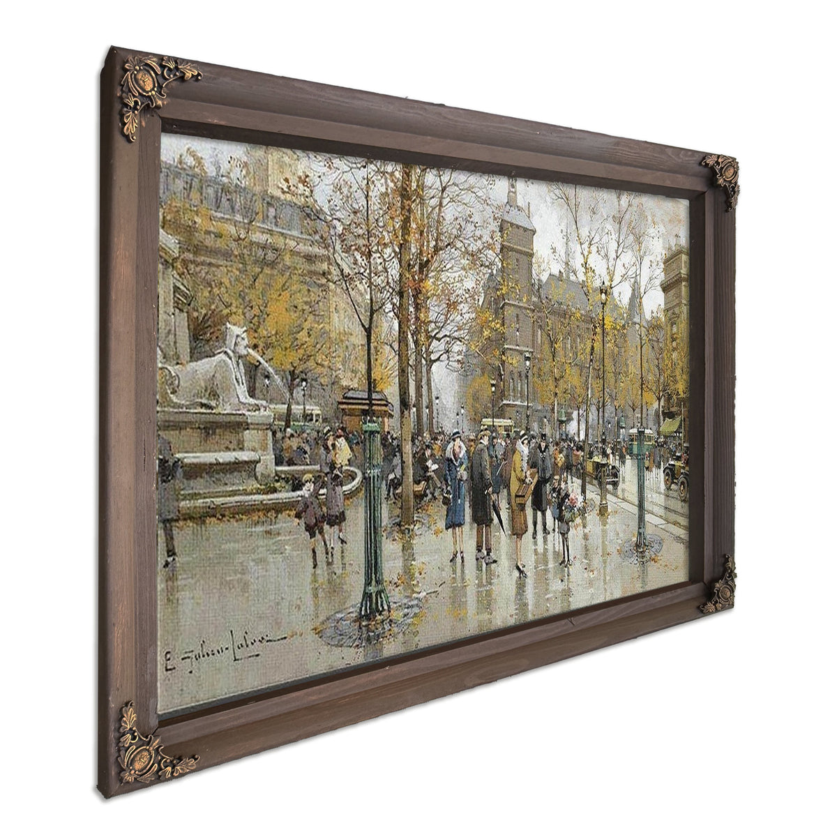 La Place Du Chatelet 2 By Eugene Galien Laloue