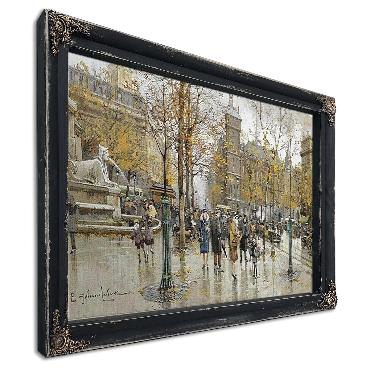 La Place Du Chatelet 2 By Eugene Galien Laloue