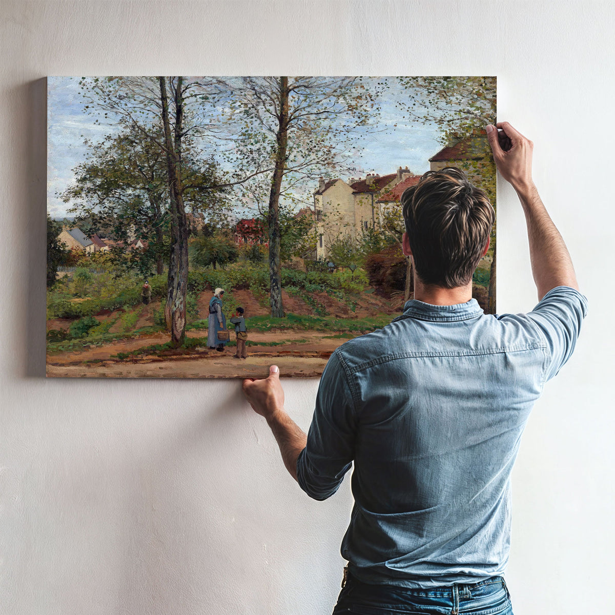 Landscape At Louveciennes by Camille Pissarro