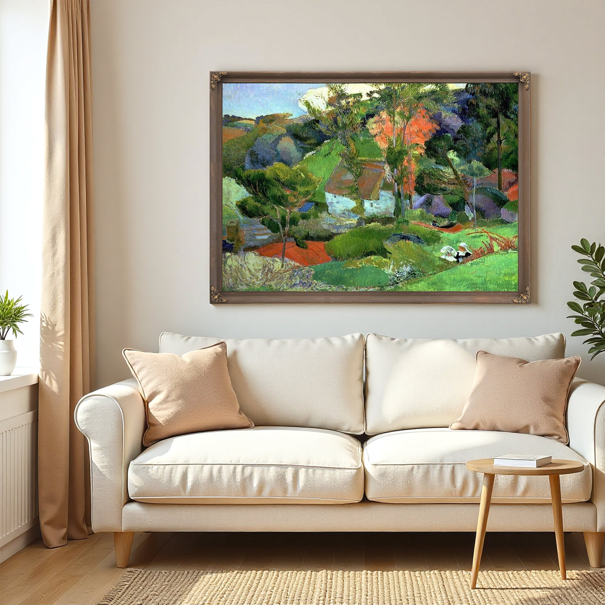 Landscape At Pont Aven 1 By Paul Gauguin