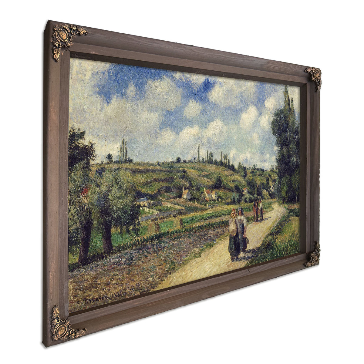 Landscape Near Pontoise The Auvers Road by Camille Pissarro