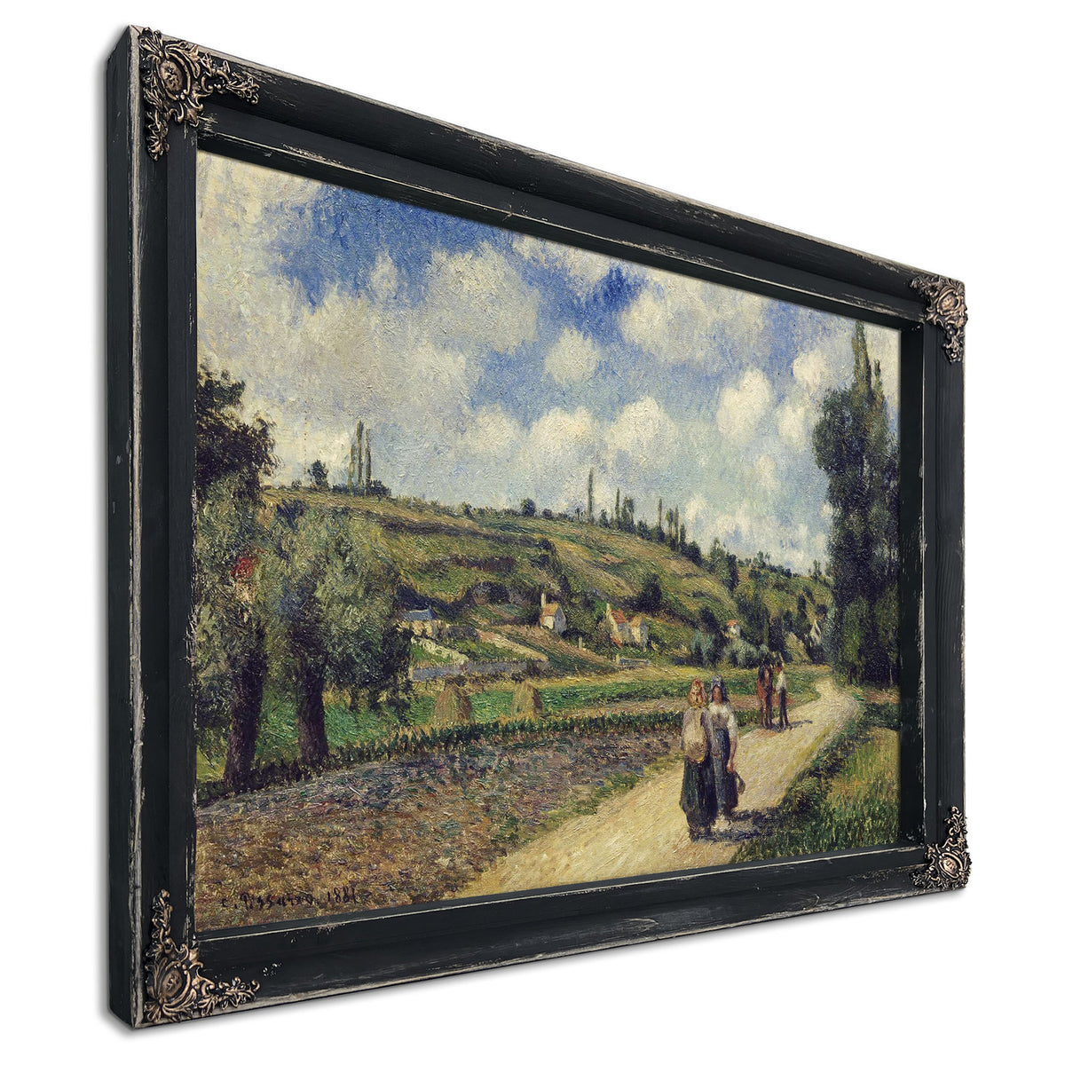 Landscape Near Pontoise The Auvers Road by Camille Pissarro