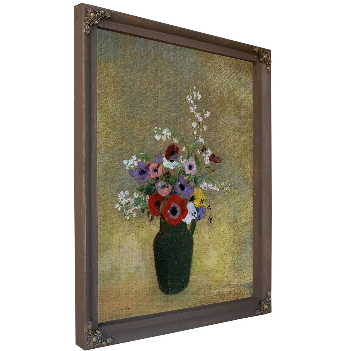 Large Green Vase With Mixed Flowers 1910 1912 Pastel 74 3X62 2Cm Museum Of Fine Arts Boston By Odilon Redon