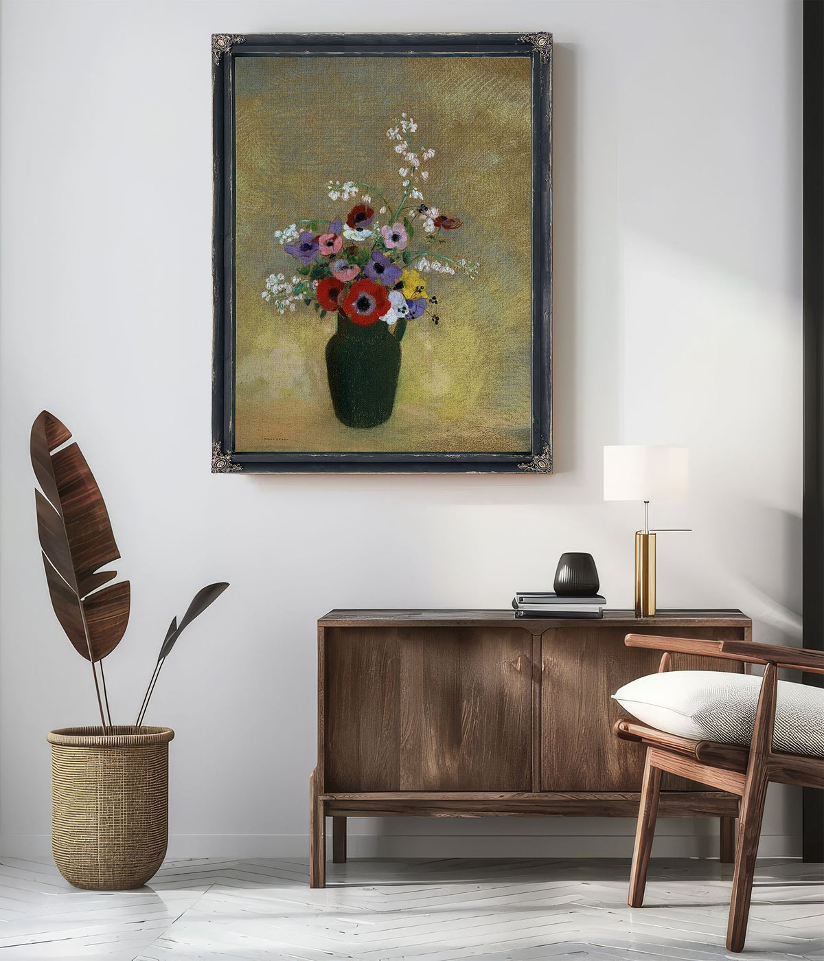 Large Green Vase With Mixed Flowers 1910 1912 Pastel 74 3X62 2Cm Museum Of Fine Arts Boston By Odilon Redon