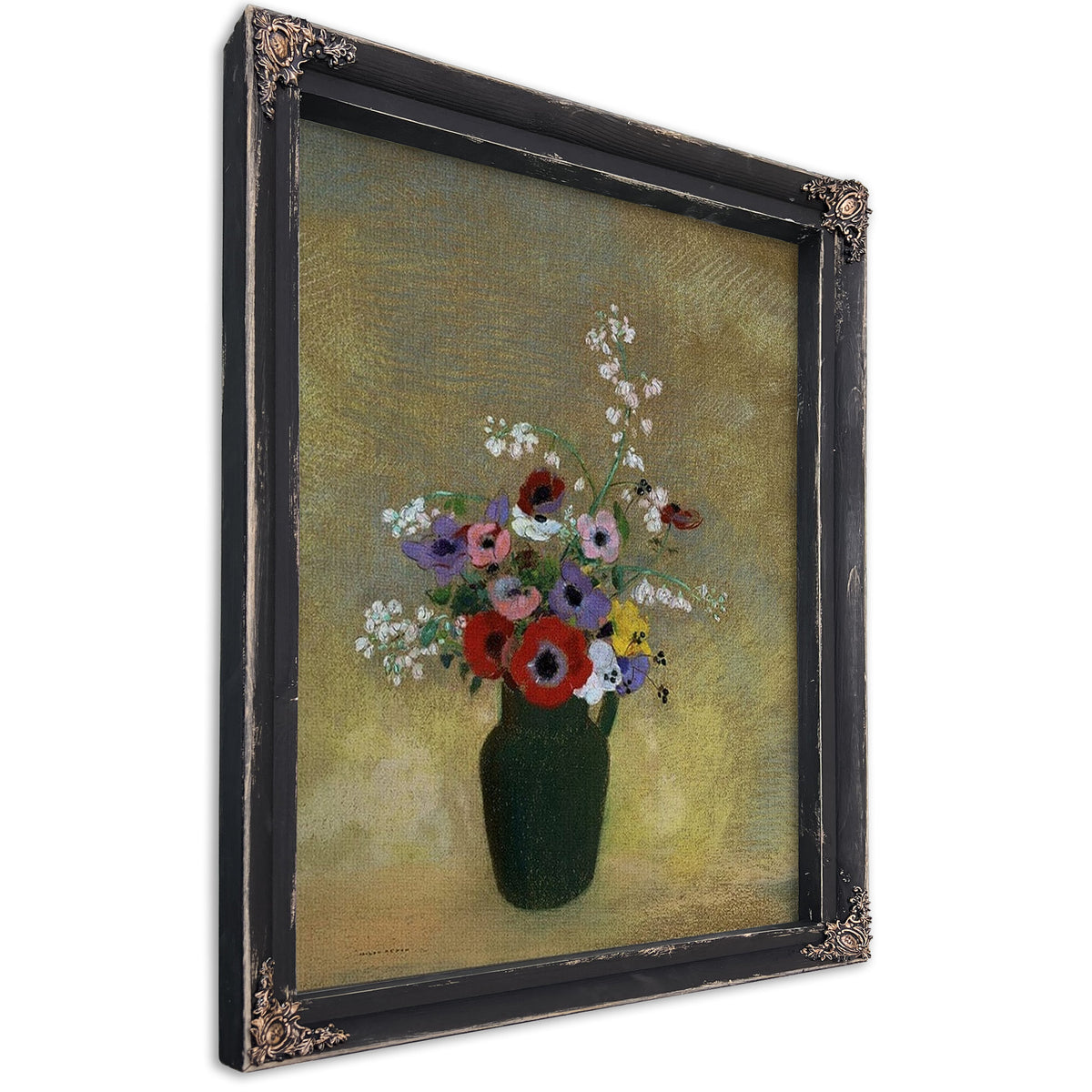 Large Green Vase With Mixed Flowers 1910 1912 Pastel 74 3X62 2Cm Museum Of Fine Arts Boston By Odilon Redon