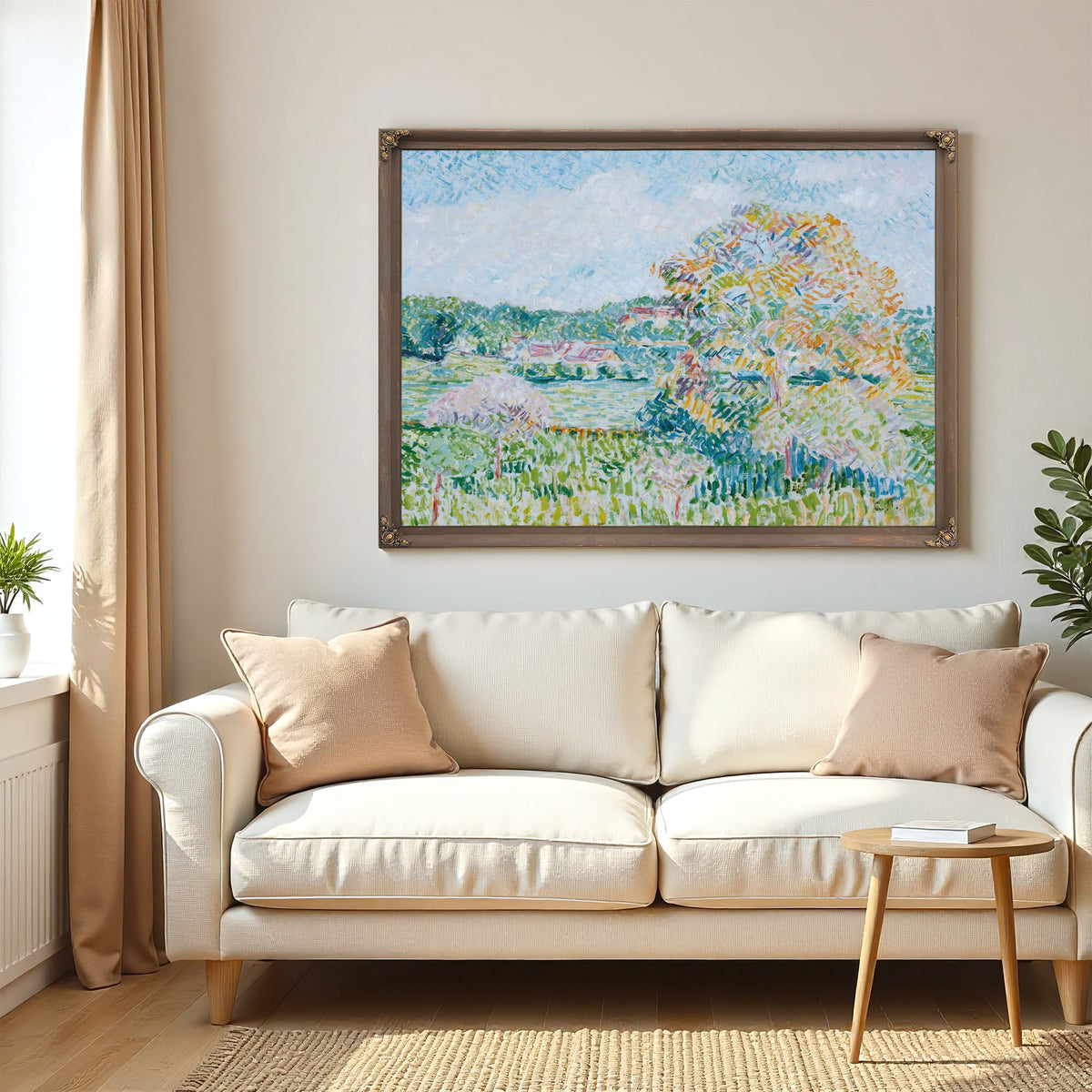 Le Grand Noyer A Eragny Automne by Camille Pissarro
